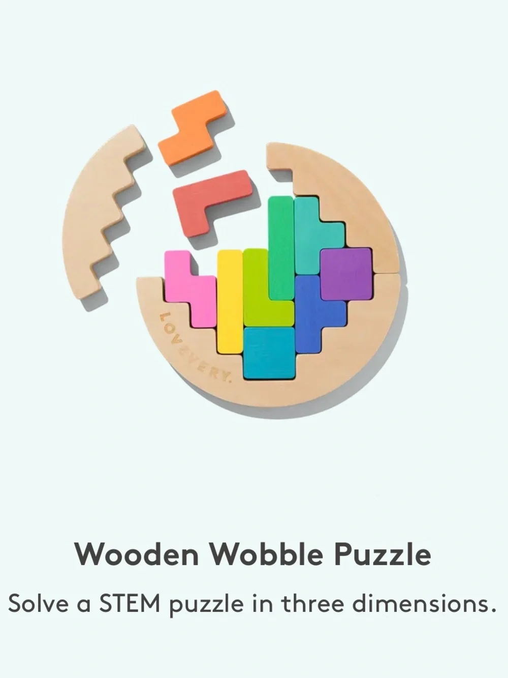 Lovevery. Wooden Wobble Puzzle - Multicolor Kids Toy